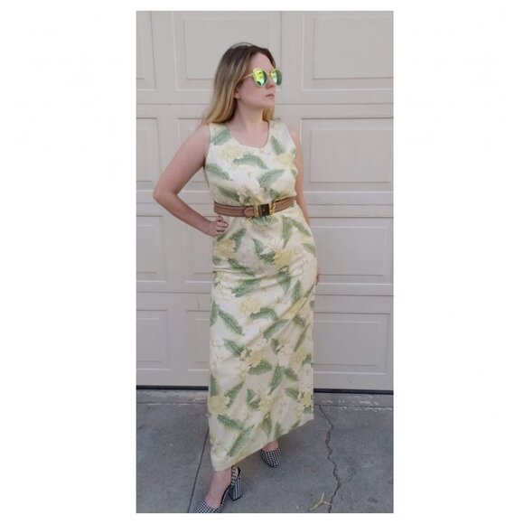 Vintage Silk Tommy Bahama Maxi Dress - Picture 1 of 7